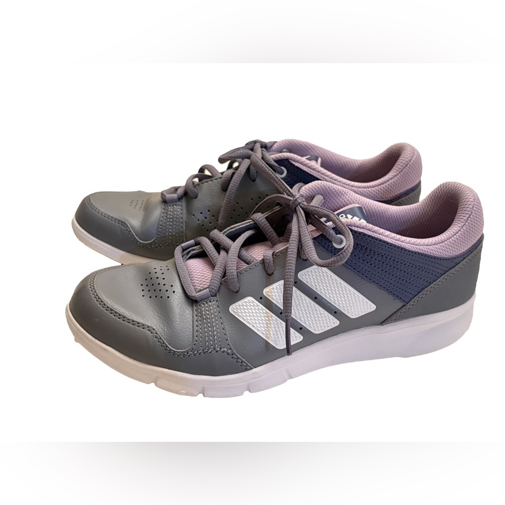 ADIDAS~ Womens Gray & Purple Athletic Training Sneakers~AF5883~Size 8~EUC~SKU127